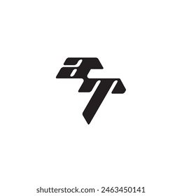 monogram initial logo dynamic and cool design TA esport concept letter