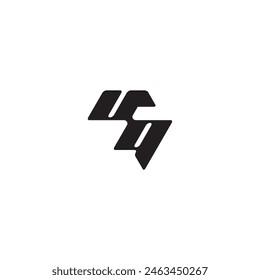 monogram initial logo dynamic and cool design QU esport concept letter