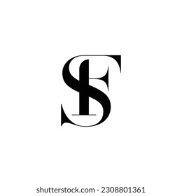 Monogram initial logo of SF or FS.