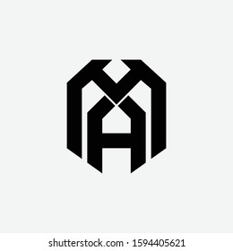 monogram initial AM or MA 