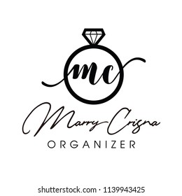 Monogram / Initial mc for jewellery, wedding logo design inspiration vector