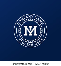 monogram initial MI or IM logo design