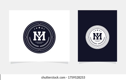 monogram initial MI or IM logo design