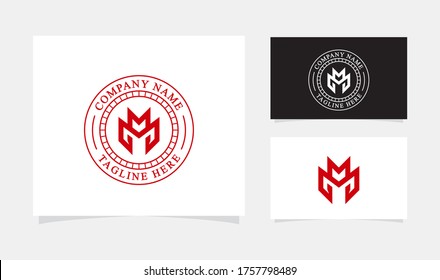 monogram initial MM logo design