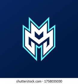 monogram initial MM logo design