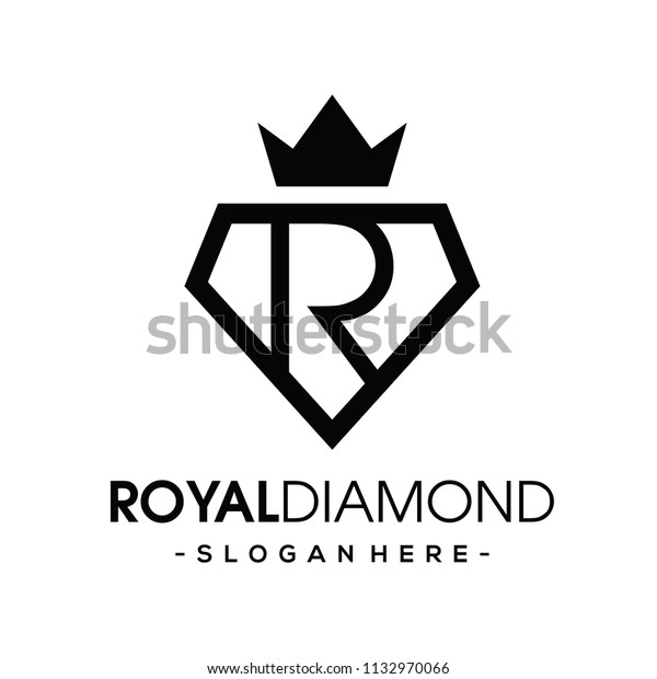 Monogram Initial R Jewellery Logo Design Stock Image Download Now