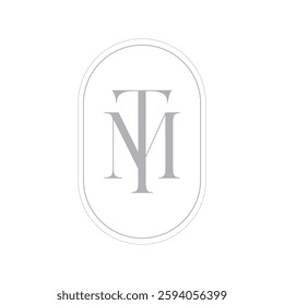 monogram initial TM wedding logo