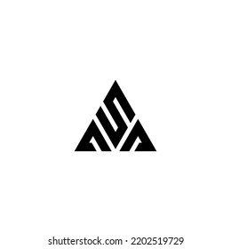 MONOGRAM INITIAL VECTOR LOGO WITH SEPARATE WHITE BACKGROUND