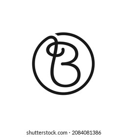 Monogram Initials B, Beauty logo design inspiration