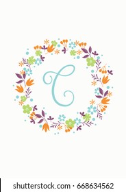 Monogram initials C