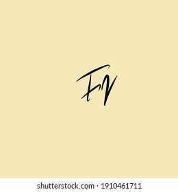 Monogram Initials FN F N beautiful and elegant logo design 