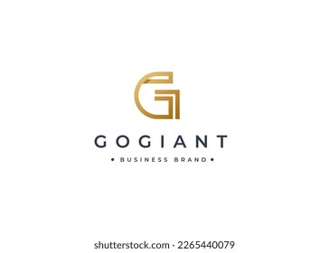 Monogram Initials G simple elegant logo design. Initial symbol for corporate business identity. Alphabet vector element