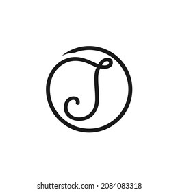Monogram Initials J, Beauty logo design inspiration
