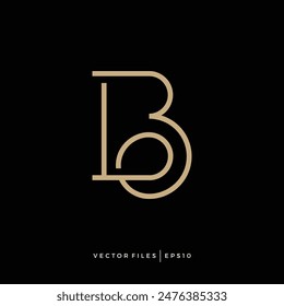 monogram initials LB BL logo design