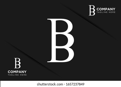 Monogram Initials Letter B Bb Logo Stock Vector (Royalty Free ...