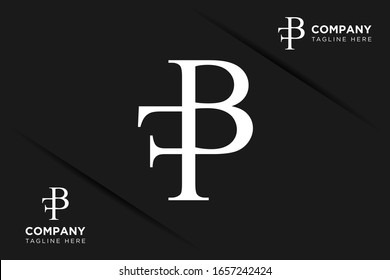 Monogram Initials Letter b f bf fb logo design vector
