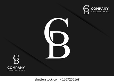 Monogram Initials Letter C B Cb Bc Logo Design Vector