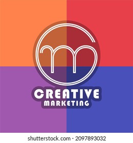 Monogram Initials Letter C M CM or MC Minimalist simple logo design inspiration