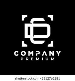 monogram initials letter combine logo design vector cb cr ca co ct cg dg cd hf