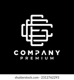 Monogramm Buchstaben kombinieren Logo-Design Vektor cb cr ca co cg dg cd hf