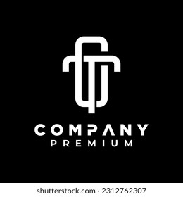 Monogramm Buchstaben kombinieren Logo-Design Vektor cb cr ca co cg dg cd hf