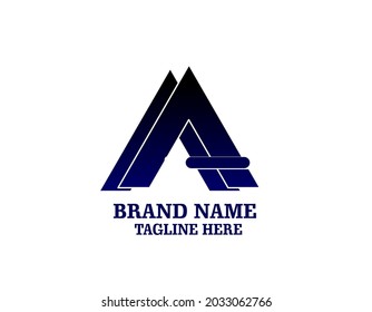 Monogram Initials Buchstabe A Logo Design. Gut für die Marke oder das Unternehmen.