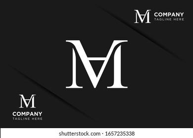 Iniciales monogramas Letra a m am ma logo design vector