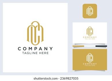 Monogram-Initialen M und c Luxus-Design-Logo