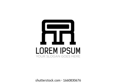 Monogram Initials Uppercase Letter r rr logo design vector
