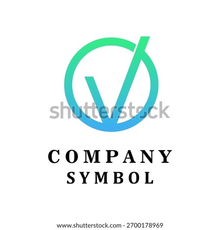 Monogram Initials VO OV Circular Letters Brand Logo Design