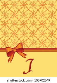I monogram invitation card vector