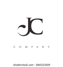 monogram JC logo design vector