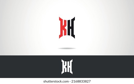 Icono de logotipo de la letra KH monograma para uso personal