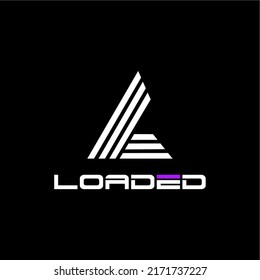 Monogram L logo letter hipster, isometric shape LLL emblem 3D parallel thin line, linear initials typography design element