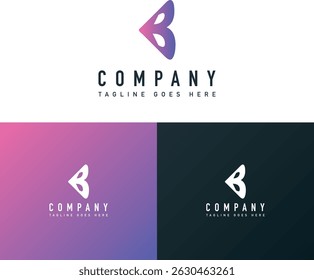 Monograma más tarde diseño de logotipo, el lema de su empresa