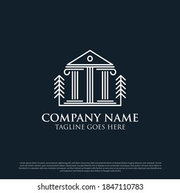 Monogram law firm logo vector design illustrations, can use for your trademark, branding identity or commercial brand