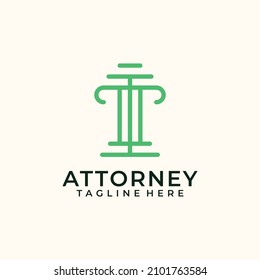 Monogram law firm logo vector concept	
