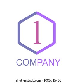 Monogram Letter 1 Logo Design