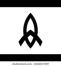 monogram letter "A" and "O" logo vector design. White background.