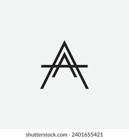 monogram letter AA logo design