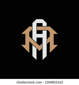 monogram letter AA template logo black, gold, and grey, apparel, interlock, design for clothing