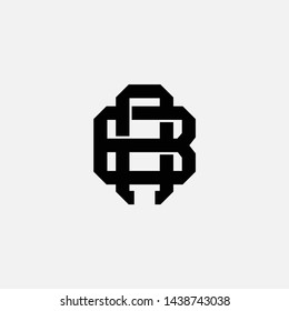 Monogram letter AB, A, B, BA Clothing, Apparel, Sport, Template logo and Brand identity