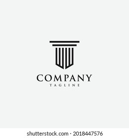 Monogram Letter AB Law Logo