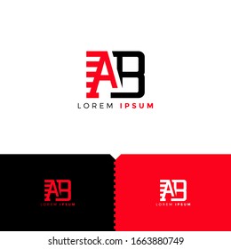 Monogram Letter AB logo design template elements for Company Group