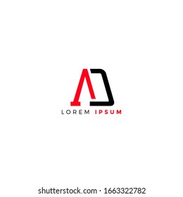 Monogram Letter AD logo design template elements for Company Group