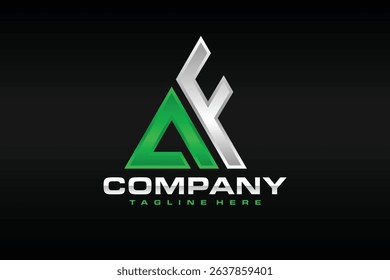 monogram letter AF triangle logo