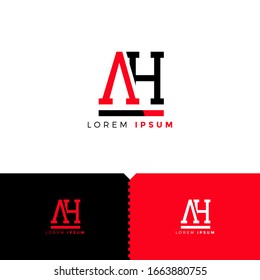 Monogram Letter AH logo design template elements for Company Group
