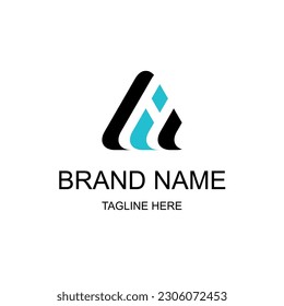 Monogram Letter AI Logo Design. Black and White Logo. Usable for Business Logos. Flat Vector Logo Design Template