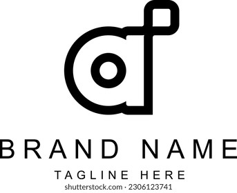 Monogram Letter AI Logo Design. Black and White Logo. Usable for Business Logos. Flat Vector Logo Design Template