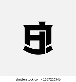 Monogram letter AJ or JA or J or A black white for clothing, apparel, wedding, emblem, or logo design inspiration